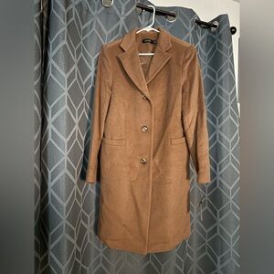 Ralph Lauren Camel Wool-Blend Single-Breasted Coat